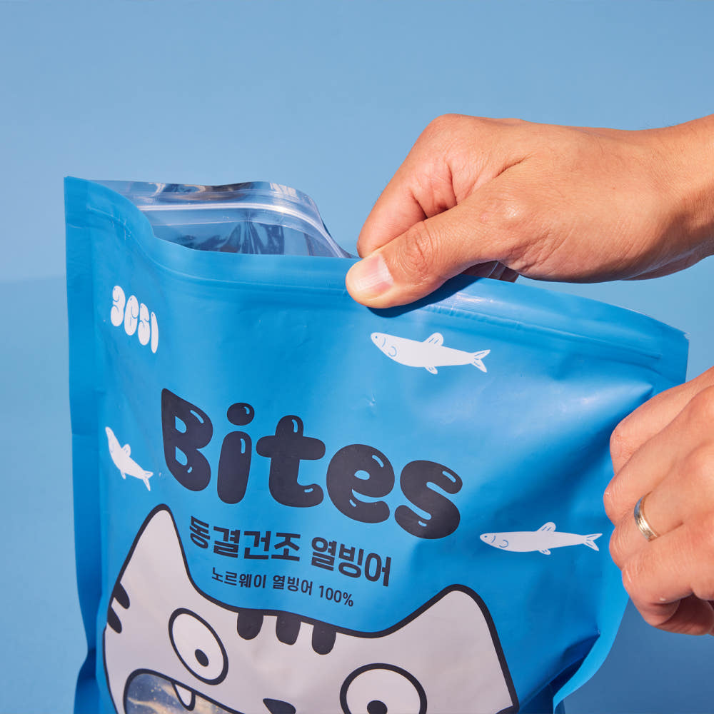 지퍼가 달린 바이츠 열빙어 봉투