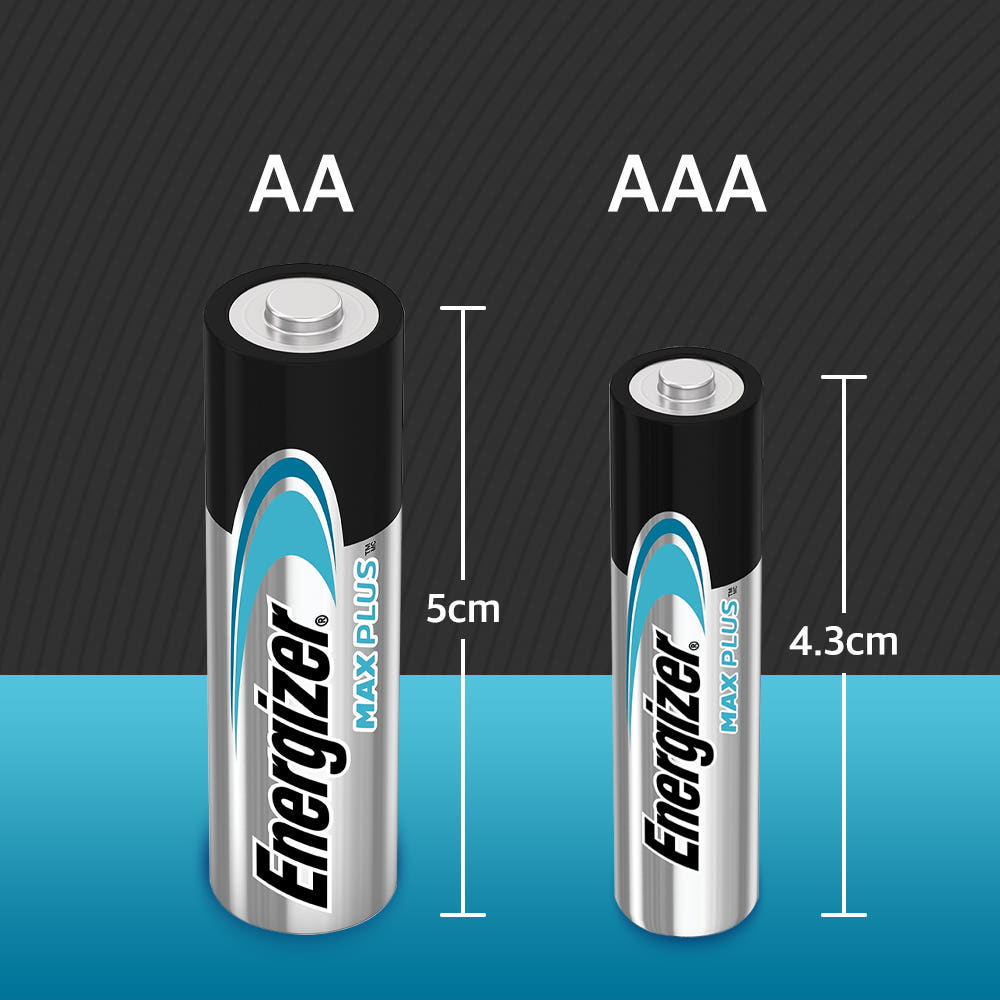 AA 5cm, AAA 4.3cm 크기 비교