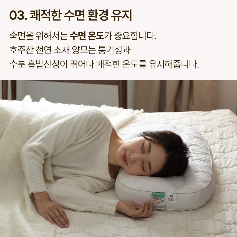 깊은잠 베개를 베고 누운 모습